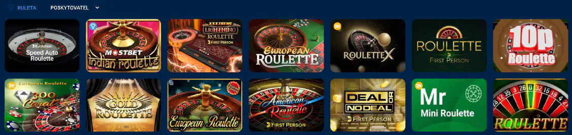 Ruleta v Mostbet Casinu